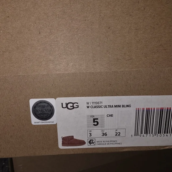 UGG Classic Ultra Mini Bling Boots(chestnut) - Picture 2 of 7
